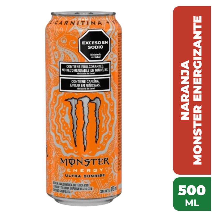 MONSTER ENERGIZANTE 500ml NARANJA x6