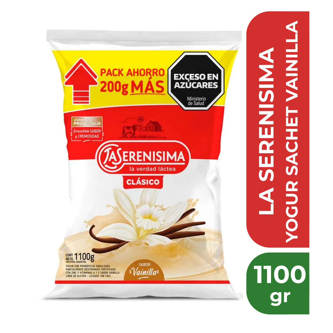 LA SERENISIMA YOGUR SACHET VAINILLA 1100gr