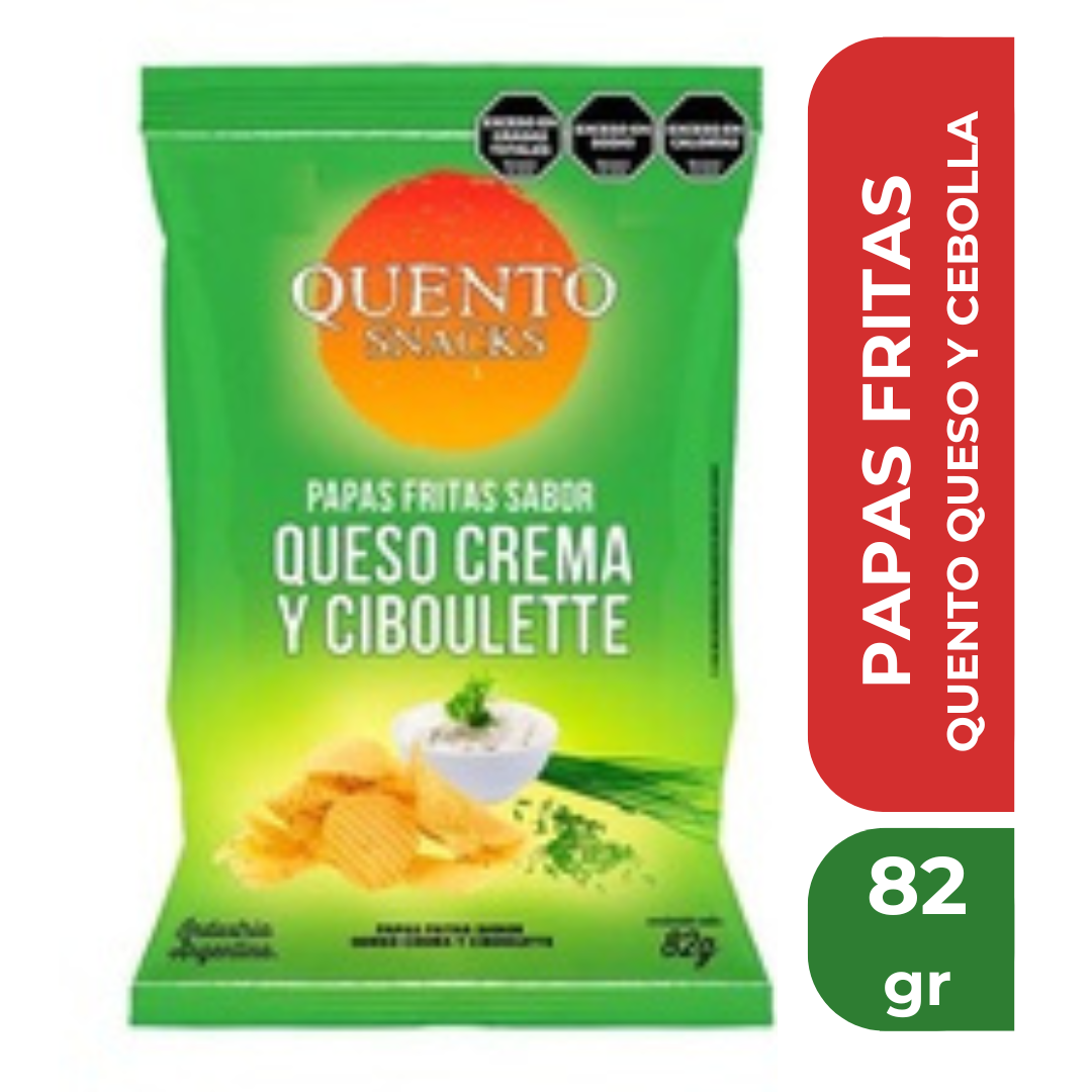 QUENTO PAPAS FRITAS CREMA Y CEBOLLA 82gr