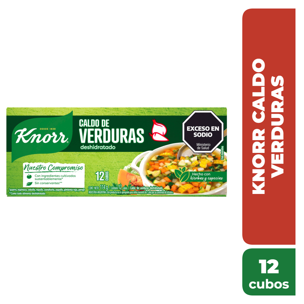 KNORR CALDO VERDURAS x12cubos