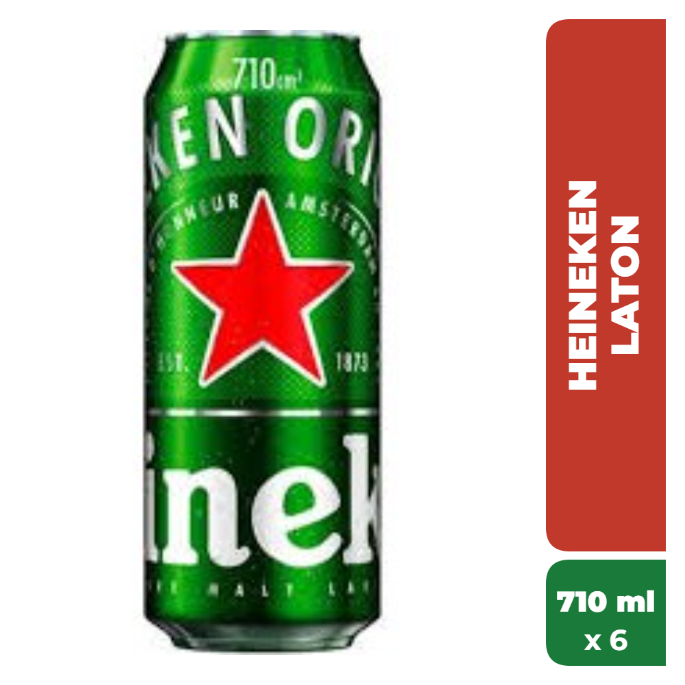 HEINEKEN CERVEZA LATON 710ml x6