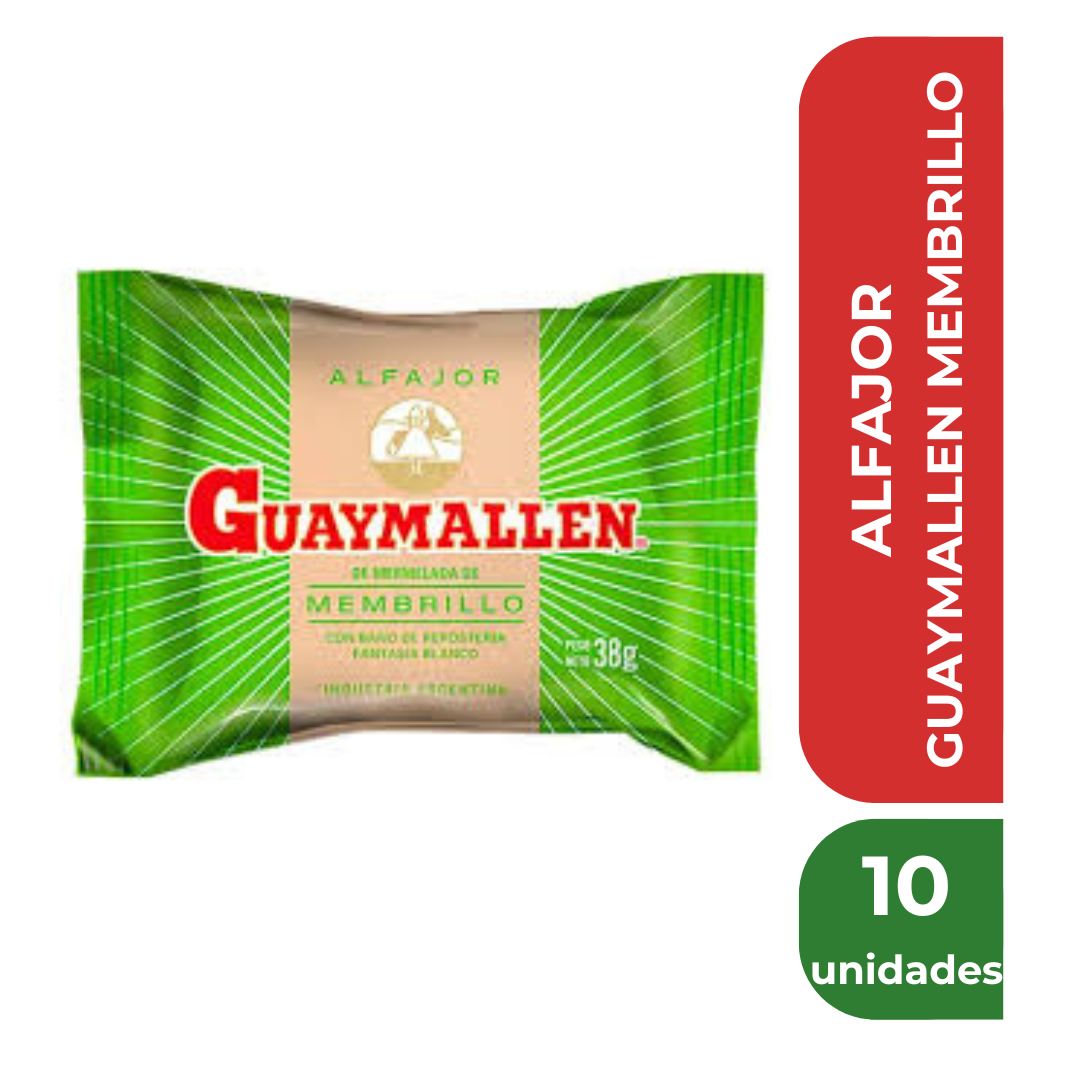 GUAYMALLEN ALFAJOR MEMBRILLO 10u