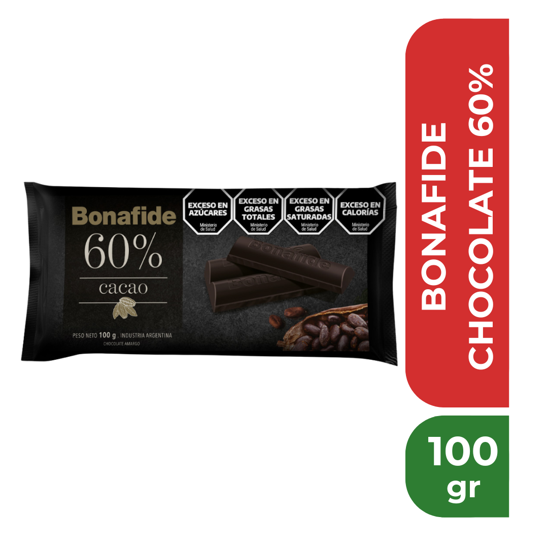 BONAFIDE CHOCOLATE 60% 100gr