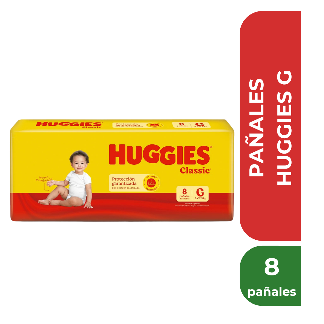 HUGGIES PAÑALES G x8