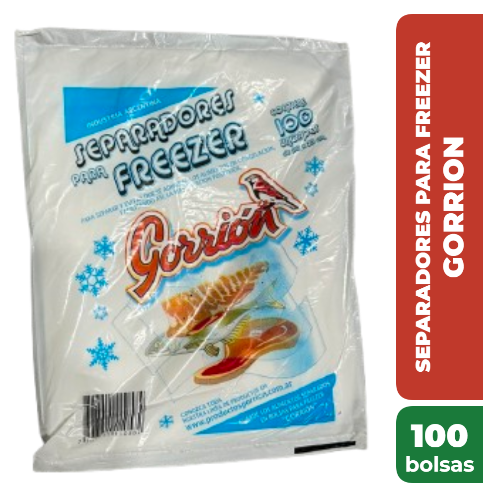 GORRION SEPARADORES P/FREEZER x 100 bolsas