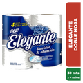 ELEGANTE PAPEL HIGIENICO DOBLE HOJA 30mts x4