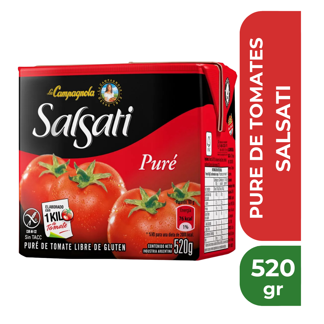SALSATI PURE TOMATE 520gr