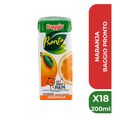 JUGO BAGGIO PRONTO 200ML x18 NARANJA