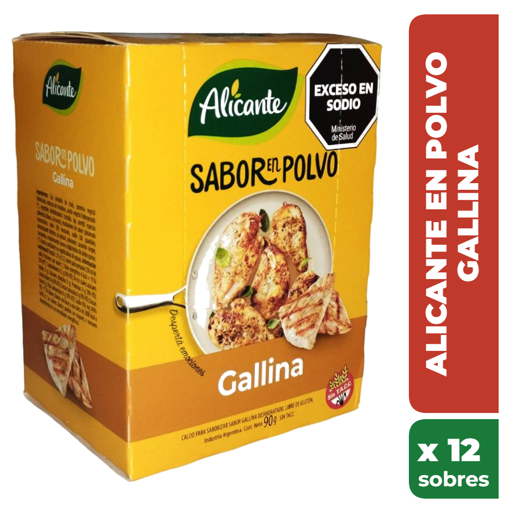 ALICANTE EN POLVO GALLINA x12 sobres