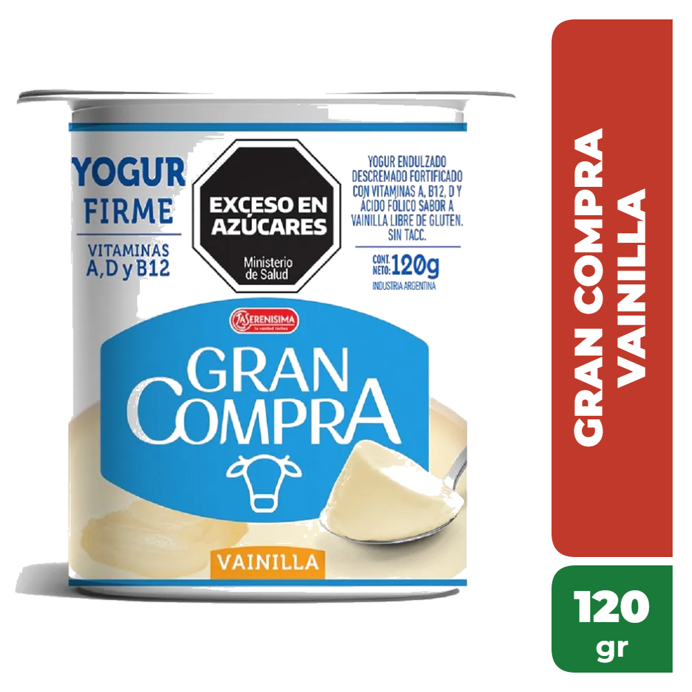 GRAN COMPRA YOGUR FIRME VAINILLA 120gr