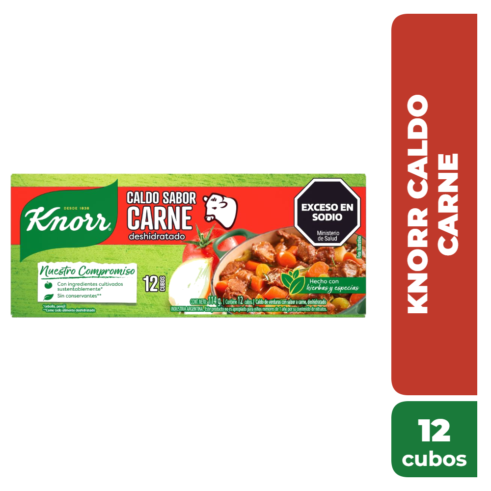 KNORR CALDO CARNE x12cubos