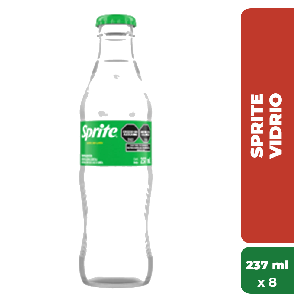 SPRITE LIMA VIDRIO 237ml x8