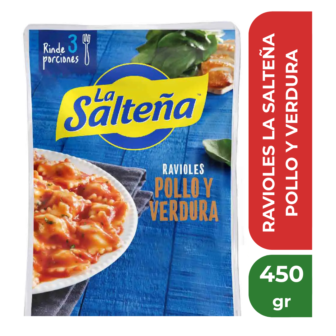 LA SALTEÑA RAVIOL 450gr POLLO Y VERDURA