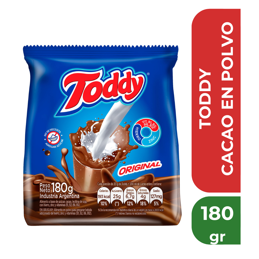 TODDY CACAO EN POLVO 180gr