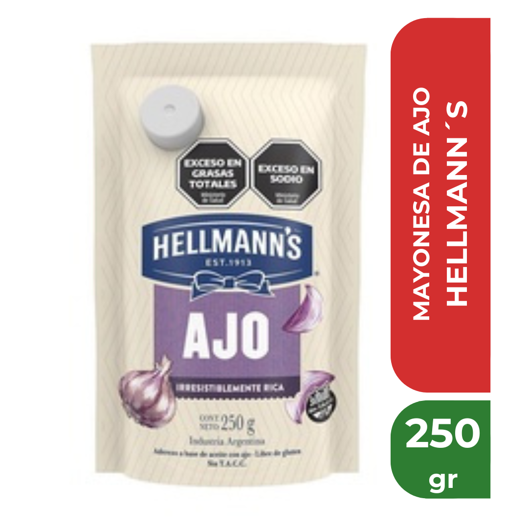 HELLMANN'S MAYONESA AJO 250gr