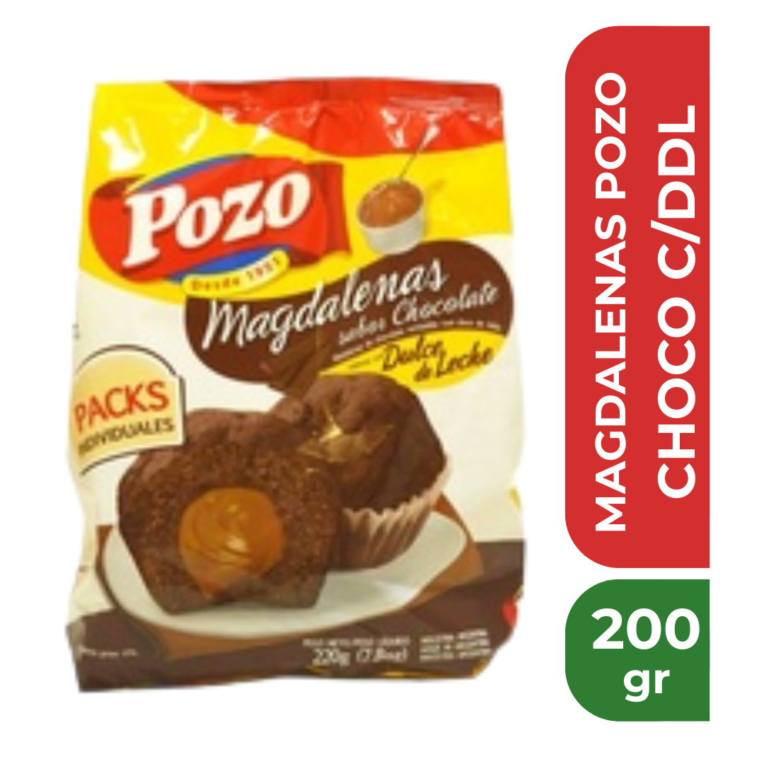 POZO MAGDALENAS CHOCO RELLENA DDL 200gr