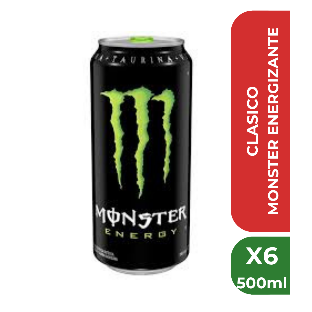 MONSTER ENERGIZANTE 500ML CLASICO x6