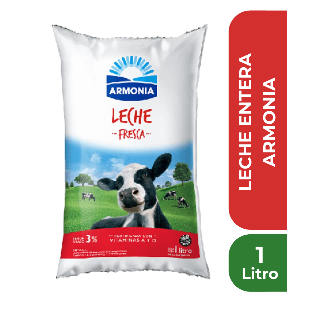 ARMONIA LECHE ENTERA SACHET 1 Litro