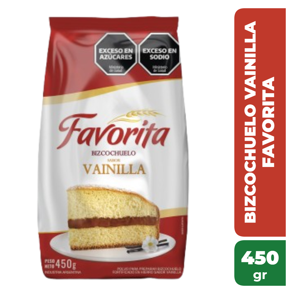 FAVORITA BIZCOCHUELO VAINILLA 450gr