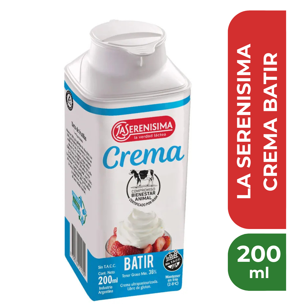 LA SERENISIMA CREMA BATIR 200ml