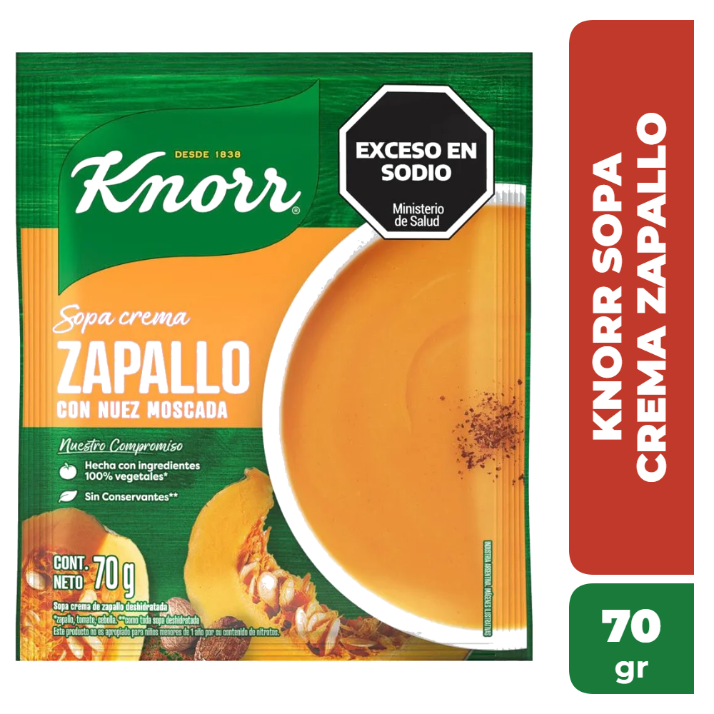 KNORR SOPA CREMA ZAPALLO