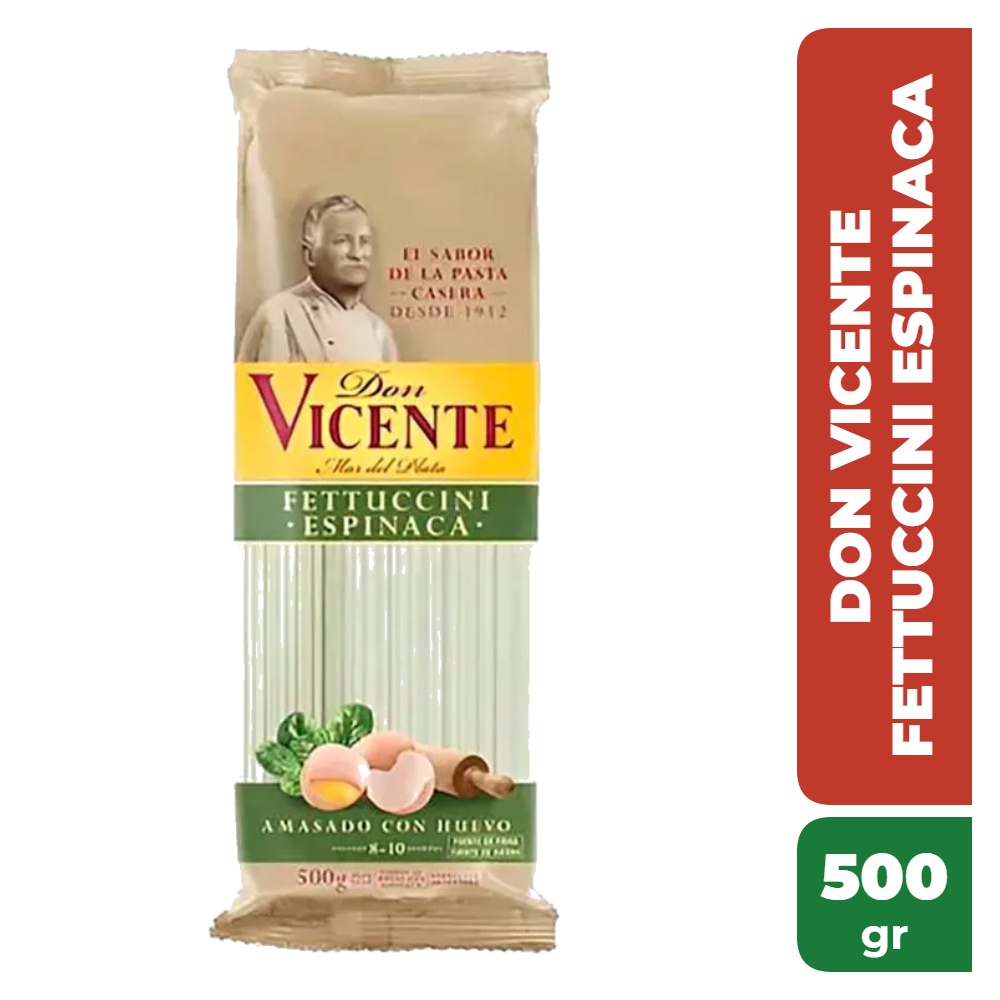 DON VICENTE FETTUCCINI ESPINACA 500gr