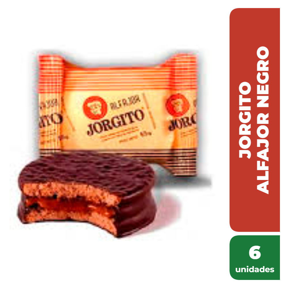 JORGITO ALFAJOR NEGRO x 6 uni