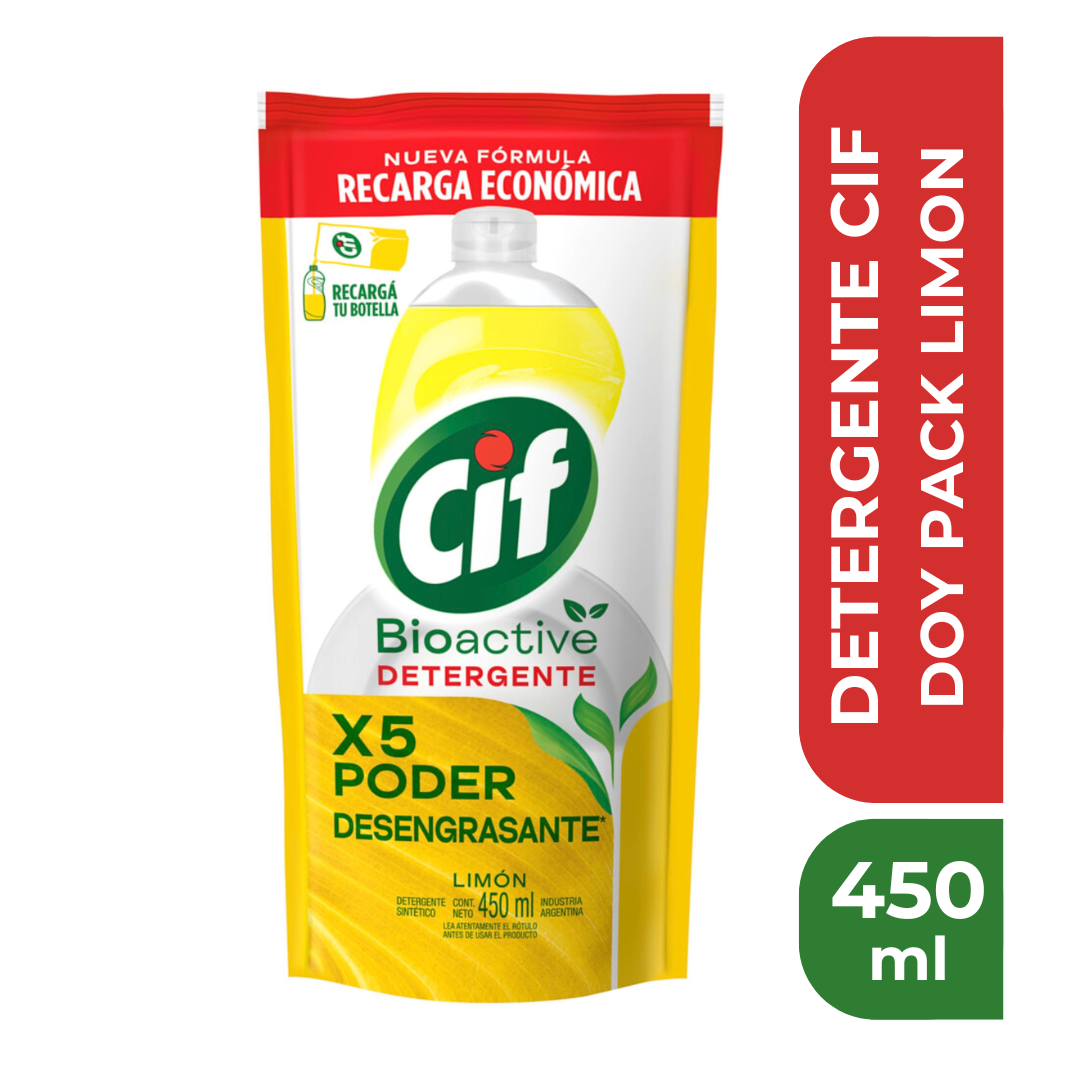 CIF DETERGENTE DOY PACK LIMON 450ml