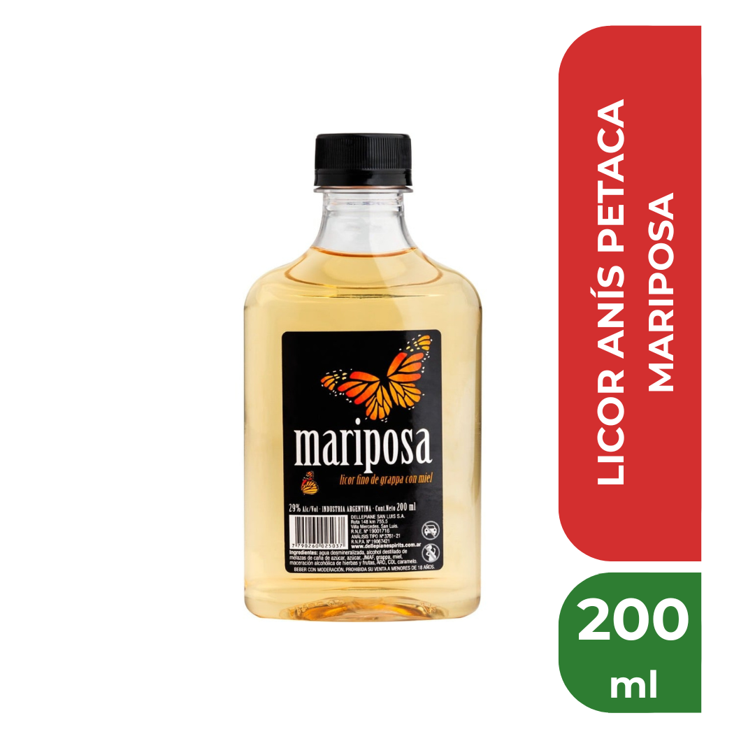 MARIPOSA LICOR PETACA 200ml