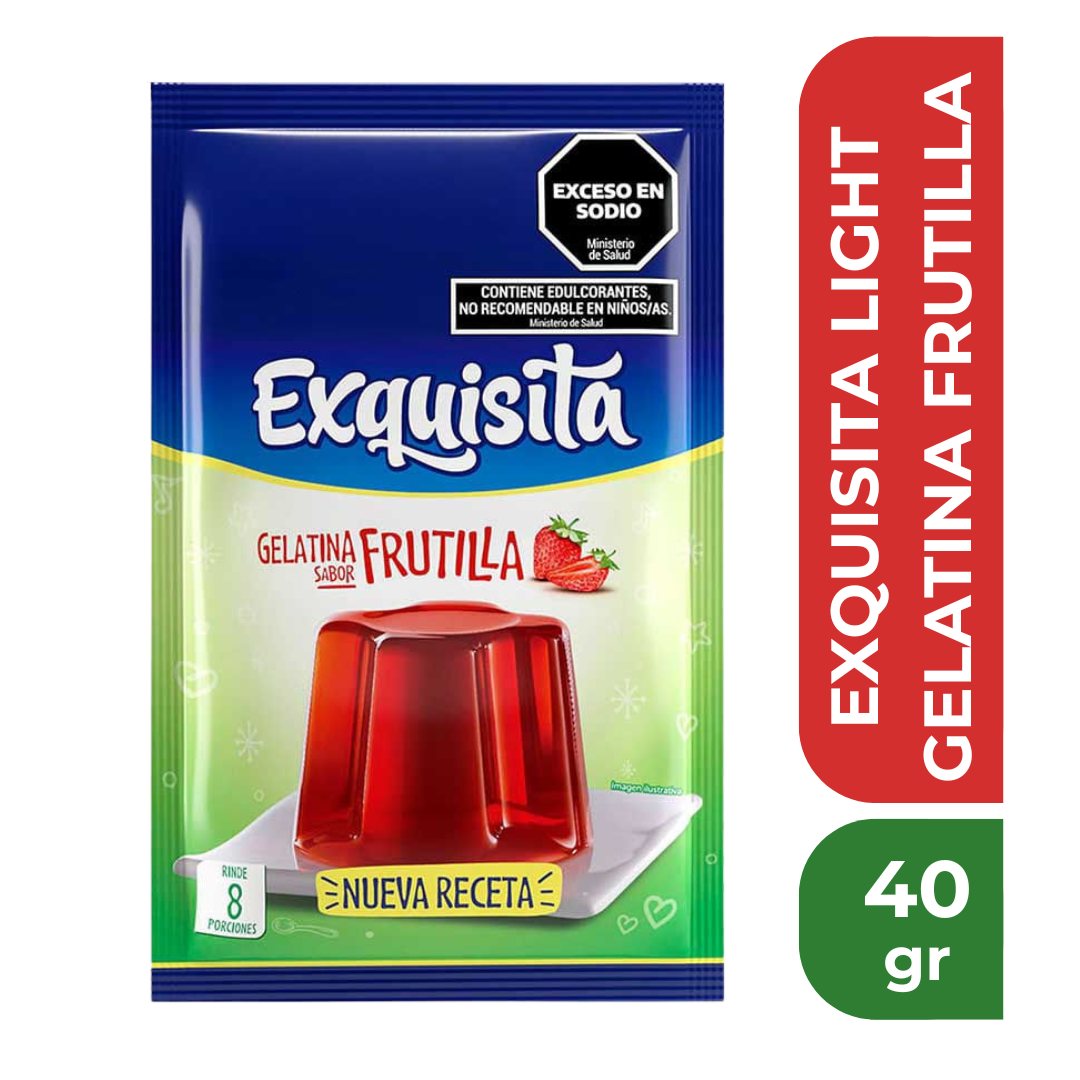 EXQUISITA GELATINA LIGHT FRUTILLA