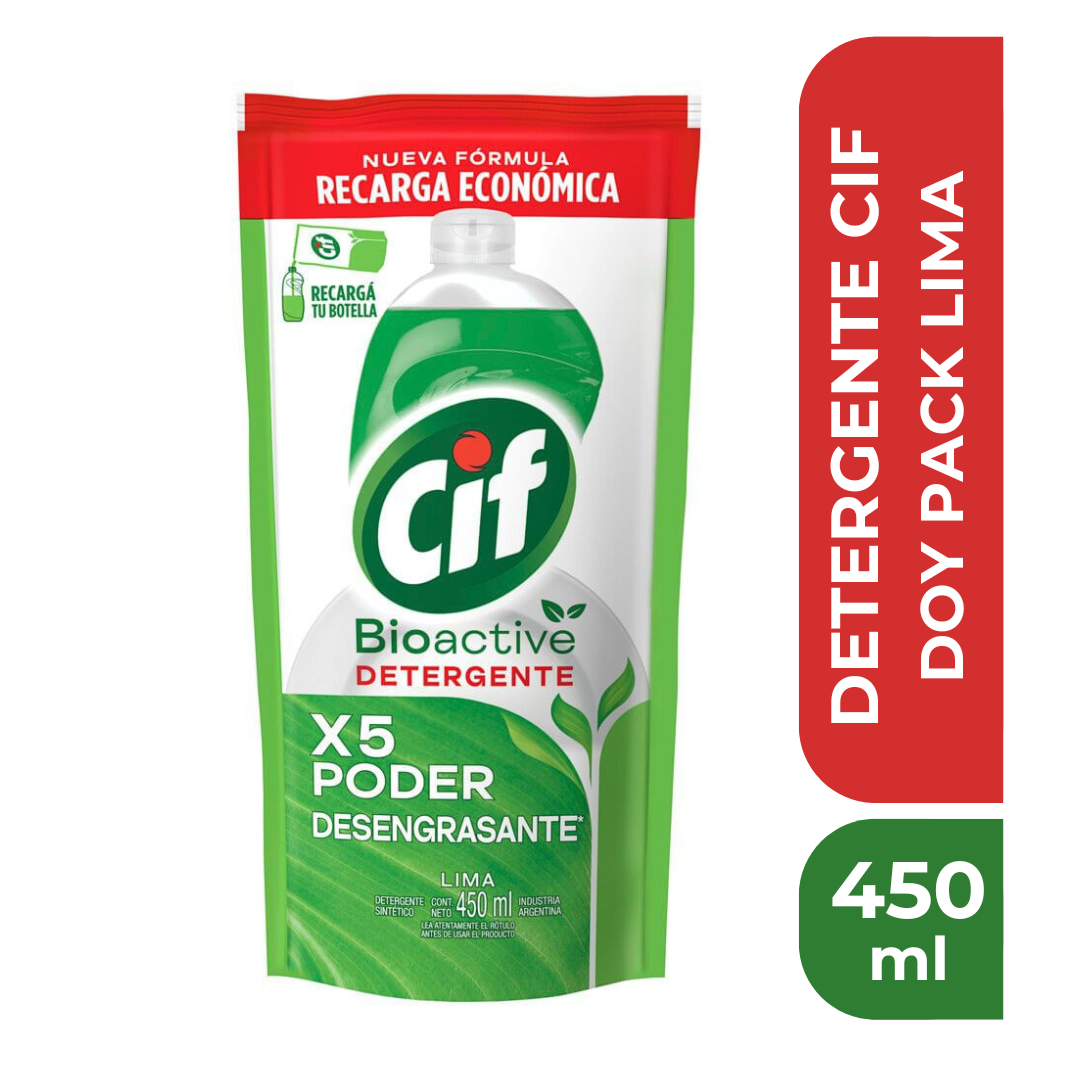 CIF DETERGENTE DOY PACK LIMA 450ml