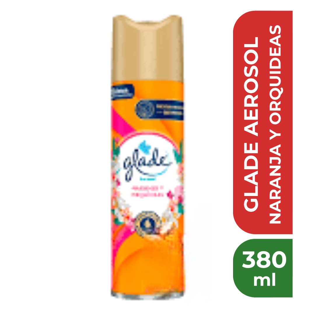 GLADE AEROSOL NARANJA Y ORQUIDEAS 380ml