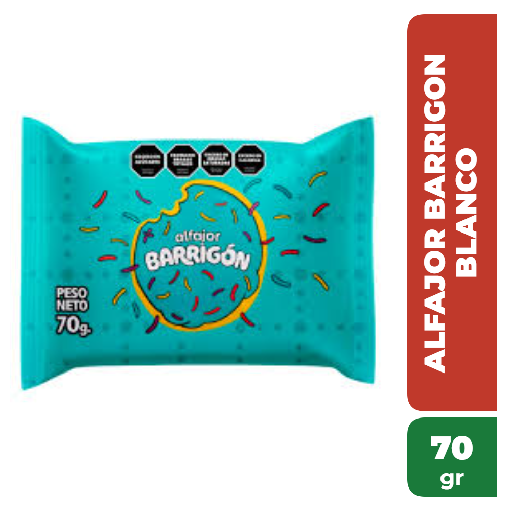 BARRIGON ALFAJOR BLANCO 70gr