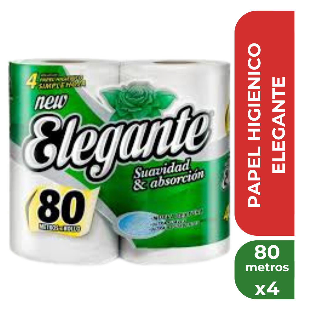 ELEGANTE PAPEL HIGIENICO 4 x 80mts