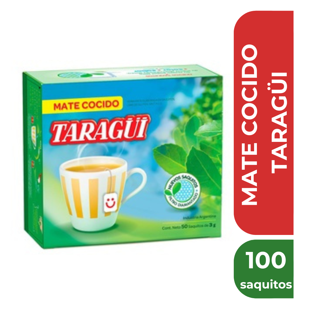 TARAGUI MATE COCIDO x 100saq