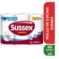 SUSSEX ROLLO DE COCINA 50 PAÑOS x 3rollos