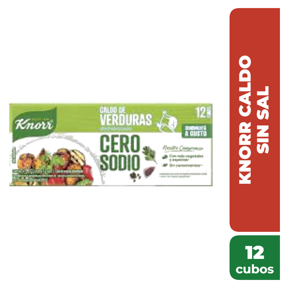 KNORR CALDO SIN SAL x12cubos