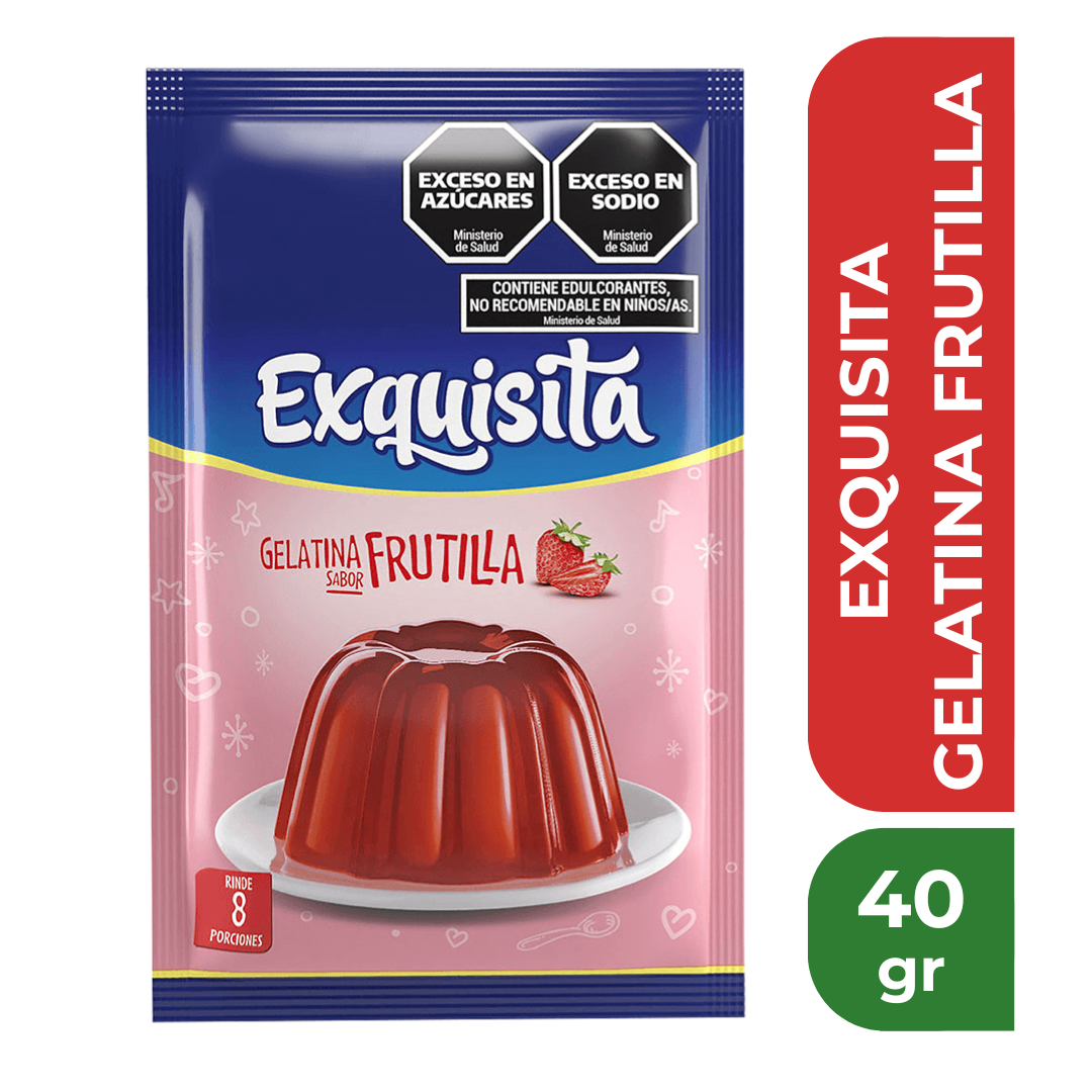 EXQUISITA GELATINA FRUTILLA 40gr