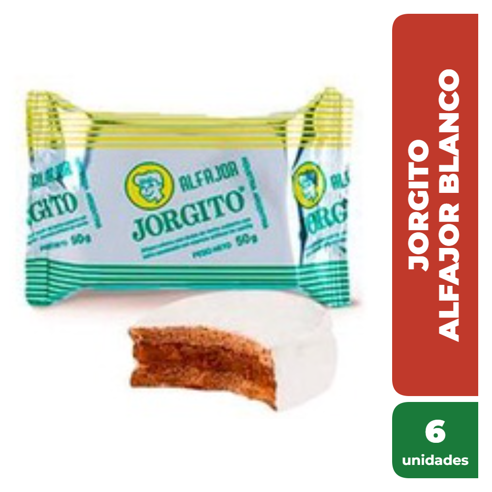 JORGITO ALFAJOR BLANCO x 6 uni
