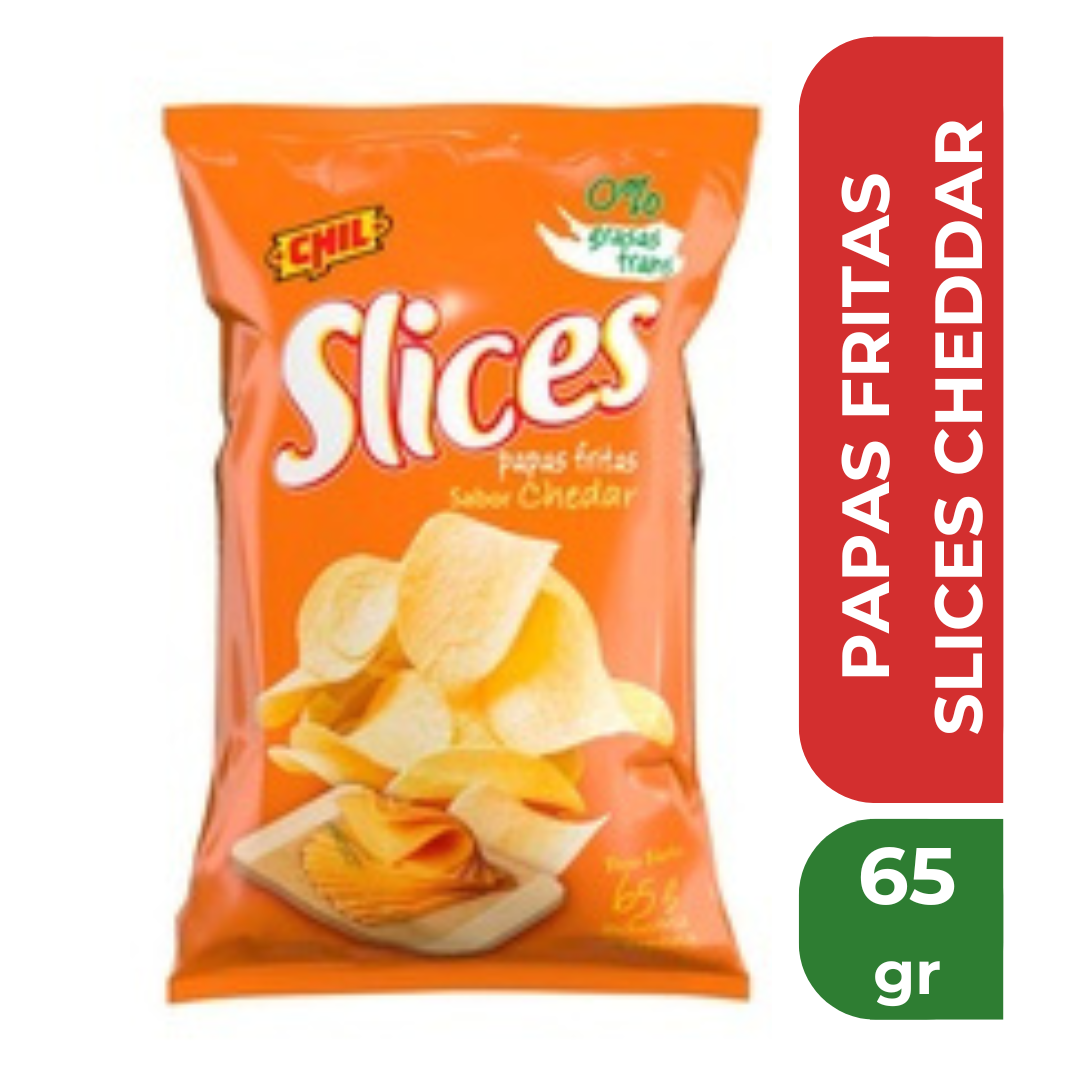 SLICES PAPAS FRITAS CHEDDAR 65gr