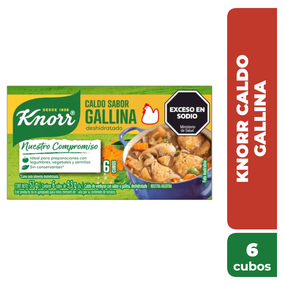 KNORR CALDO GALLINA  x6 cubos