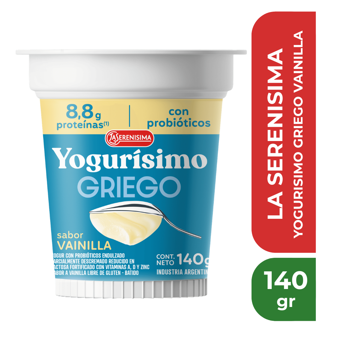 LA SERENISIMA YOGURISIMO GRIEGO VAINILLA 140gr
