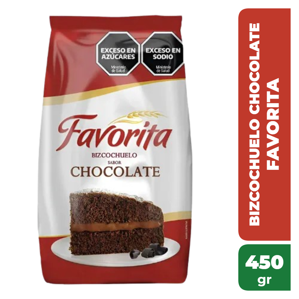 FAVORITA BIZCOCHUELO CHOCOLATE 450gr