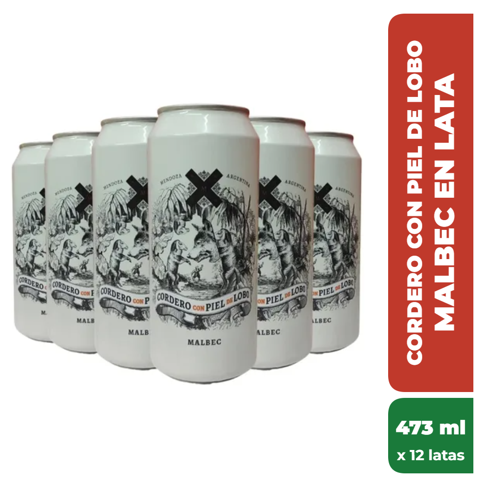CORDERO CON PIEL DE LOBO LATA 473ml x 12 latas