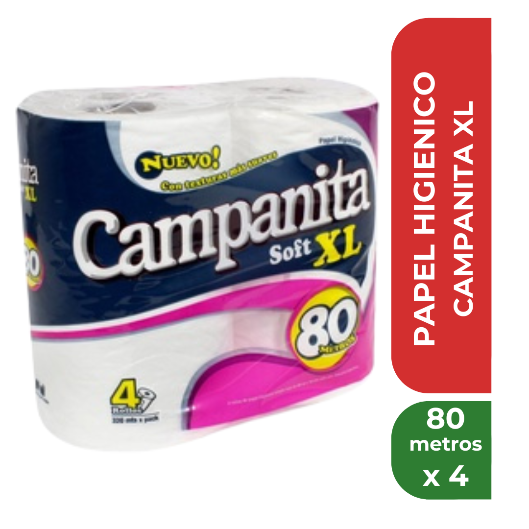 CAMPANITA PAPEL HIGIENICO XL 4x80mts