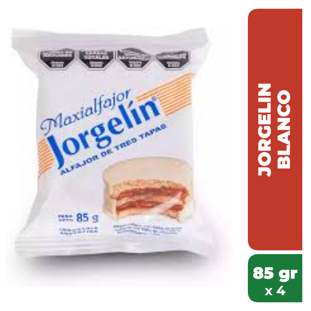 JORGELIN ALFAJOR BLANCO x4