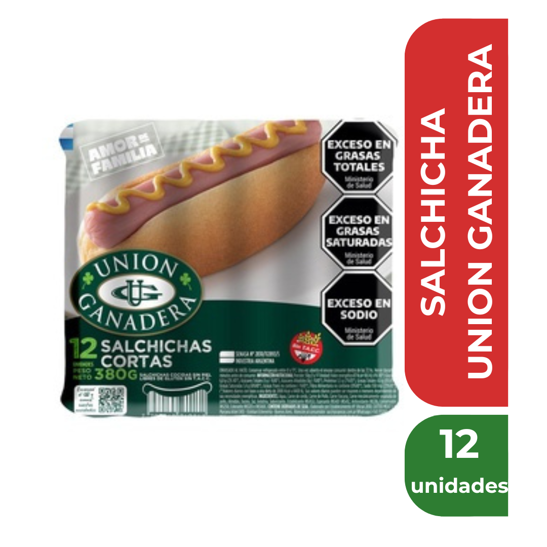 UNION GANADERA SALCHICHAS x12u