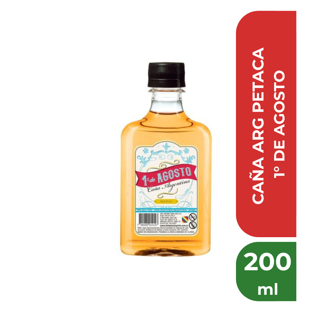 CAÑA ARG. 1° DE AGOSTO PETACA 200ml
