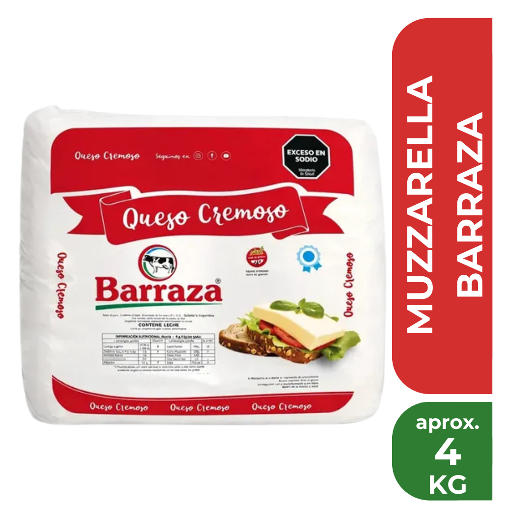 BARRAZA QUESO CREMOSO (4kg aprox)