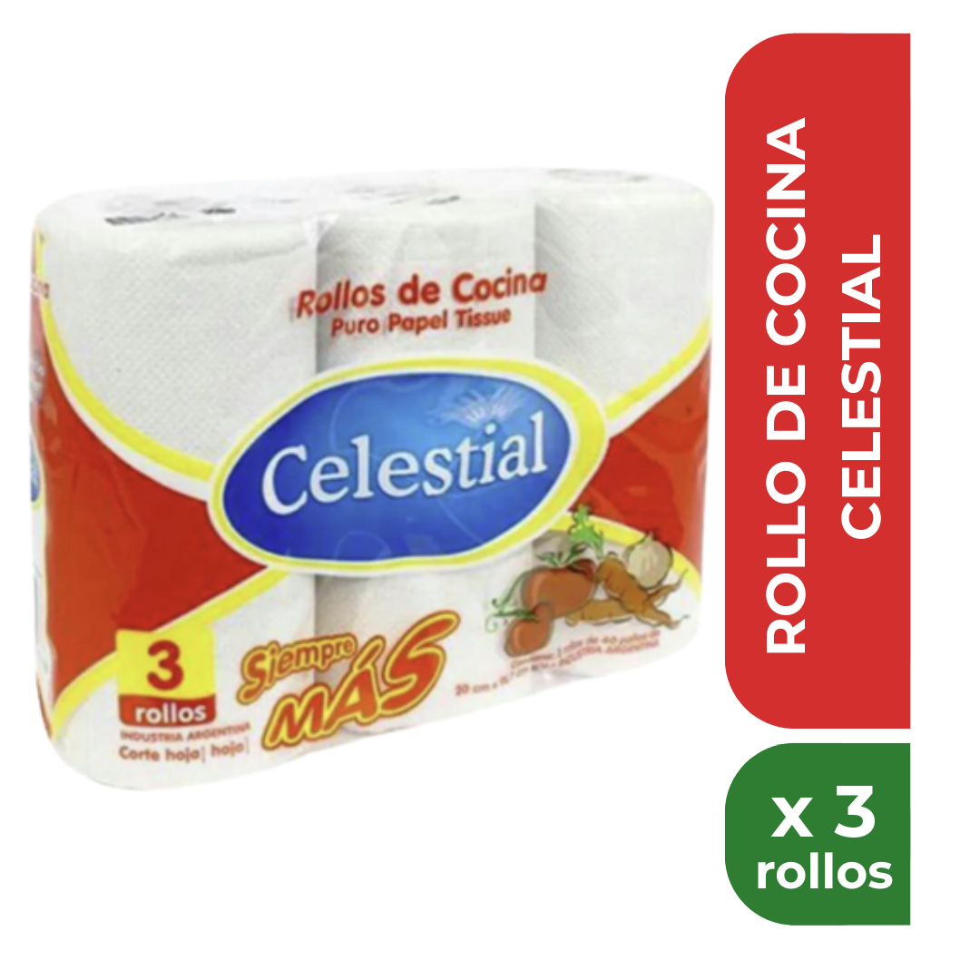 CELESTIAL ROLLO DE COCINA x3 rollos